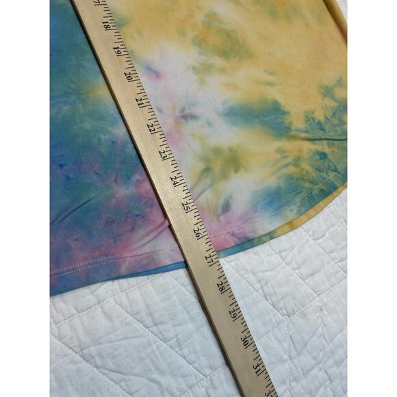 Zyia Active Hendrix Kettle Ball Moon Tie Dye Tank Top Pastel Rainbow Relaxed S - Picture 3 of 5